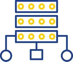 Data Structure Line Two Colour Icon Design vector