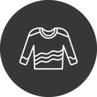 Jumper Line Inverted Icon Design vector