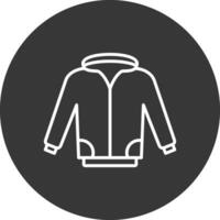 chaqueta línea invertido icono diseño vector