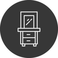 Dresser Line Inverted Icon Design vector