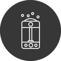 Humidifier Line Inverted Icon Design vector