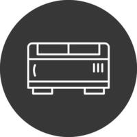 Freezer Line Inverted Icon Design vector