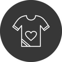 camisa línea invertido icono diseño vector