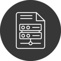 Server Line Inverted Icon Design vector