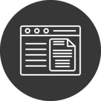 Document Line Inverted Icon Design vector