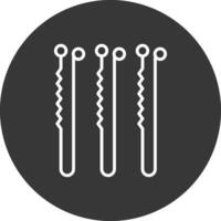 Bobby Pin Line Inverted Icon Design vector