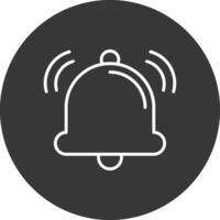 Bell Line Inverted Icon Design vector