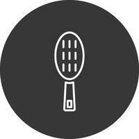 Hair Brush Line Inverted Icon Design vector