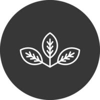 Leaf Line Inverted Icon Design vector