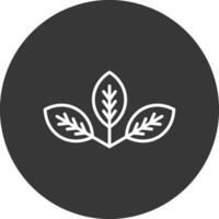 Leaf Line Inverted Icon Design vector