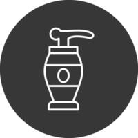 Lotion Line Inverted Icon Design vector