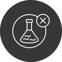 No Chemical Line Inverted Icon Design vector