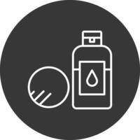 Makeup Remover Line Inverted Icon Design vector