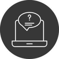 Advice Line Inverted Icon Design vector