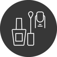 Nail Line Inverted Icon Design vector