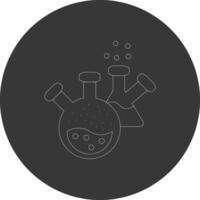 Flask Line Inverted Icon Design vector