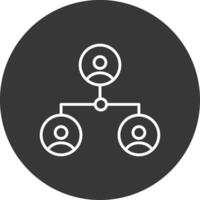 Network Line Inverted Icon Design vector