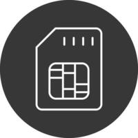 Sd Card Line Inverted Icon Design vector