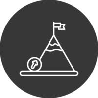 Boulder Line Inverted Icon Design vector