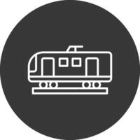 alto velocidad tren línea invertido icono diseño vector