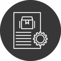 Order Processing Line Inverted Icon Design vector