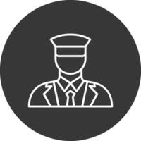 Tarin Driver Line Inverted Icon Design vector