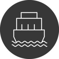 Port Line Inverted Icon Design vector