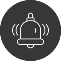 School Bell Line Inverted Icon Design vector