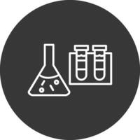 Science Beaker Line Inverted Icon Design vector