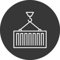 Container Loading Line Inverted Icon Design vector