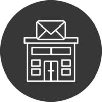 Post Office Line Inverted Icon Design vector