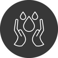 Water Saving Line Inverted Icon Design vector