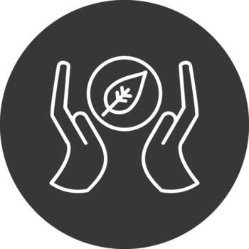 Go Green Line Inverted Icon Design vector