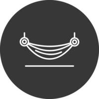 Hammock Line Inverted Icon Design vector