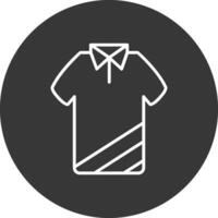 T Shirt Line Inverted Icon Design vector