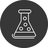 Lab Beaker Line Inverted Icon Design vector