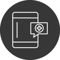 OnLine Inverted Multi Circle Medical Help Line Inverted Icon Design vector