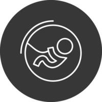 Fetus Line Inverted Icon Design vector