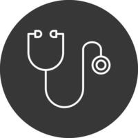 Stethoscope Line Inverted Icon Design vector