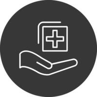 Medical Suppot Line Inverted Icon Design vector