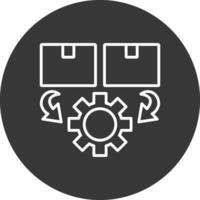 Order Processing Line Inverted Icon Design vector