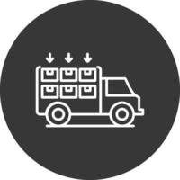 Loading Line Inverted Icon Design vector