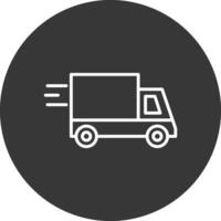 Express Delivery Line Inverted Icon Design vector
