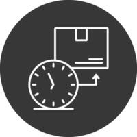 On Time Deliveries Line Inverted Icon Design vector