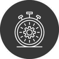 Fast Processing Line Inverted Icon Design vector