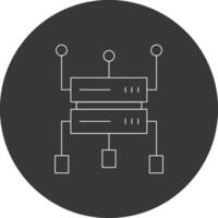 Data Structure Line Inverted Icon Design vector