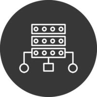 Data Structure Line Inverted Icon Design vector