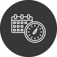 Timing Line Inverted Icon Design vector