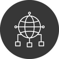 Global Connections Line Inverted Icon Design vector