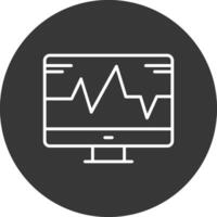 System Monitoring Line Inverted Icon Design vector